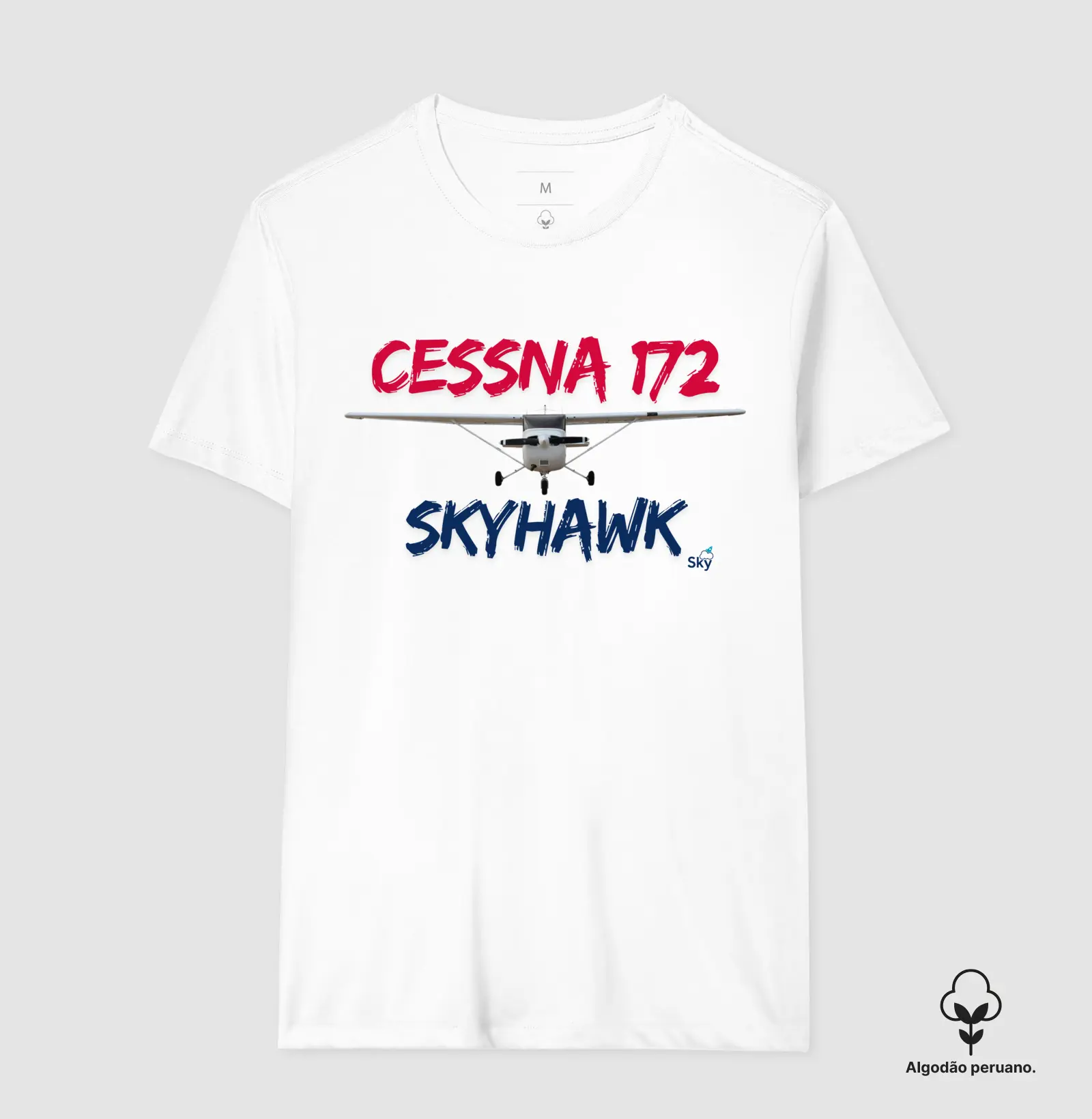 Camiseta Algodão Peruano - Cessna 172 Skyhawk 