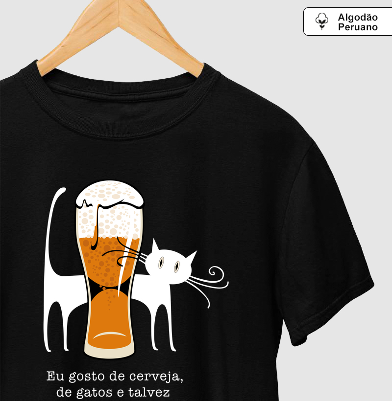 Gosto de cerveja, de gatos e talvez de umas três pessoas