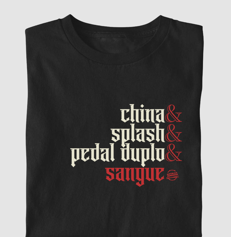 china & splash & pedal duplo & sangue
