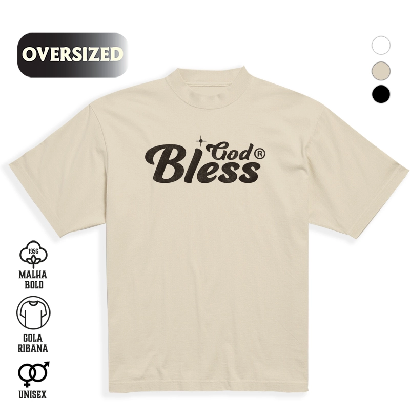 Camiseta Oversized God Bless Logo