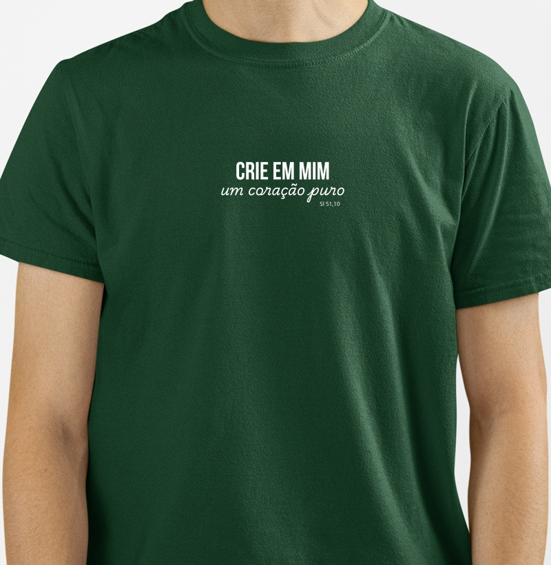 Camiseta Básica de Algodão "Salmo 51"