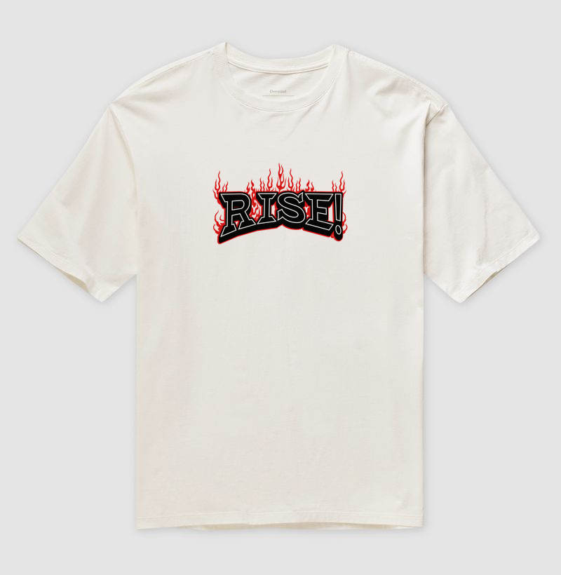 Camiseta Oversized Rise! Streetwear Básica Premium Unissex – Moda Urbana