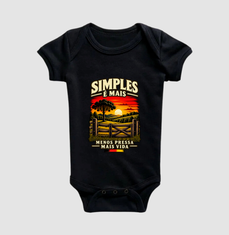 Simples é mais — Menos pressa, mais vida - Body Infantil