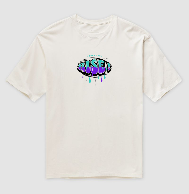 Camiseta Oversized Rise! Streetwear Básica Premium Unissex – Moda Urbana