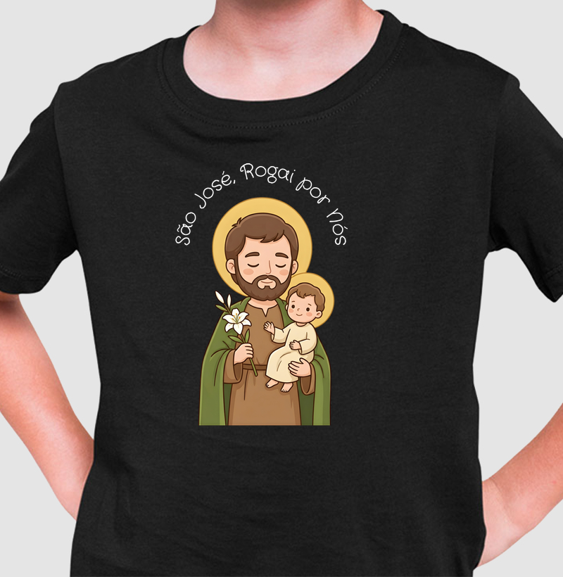 Camiseta Infantil São José Rogai Por Nós