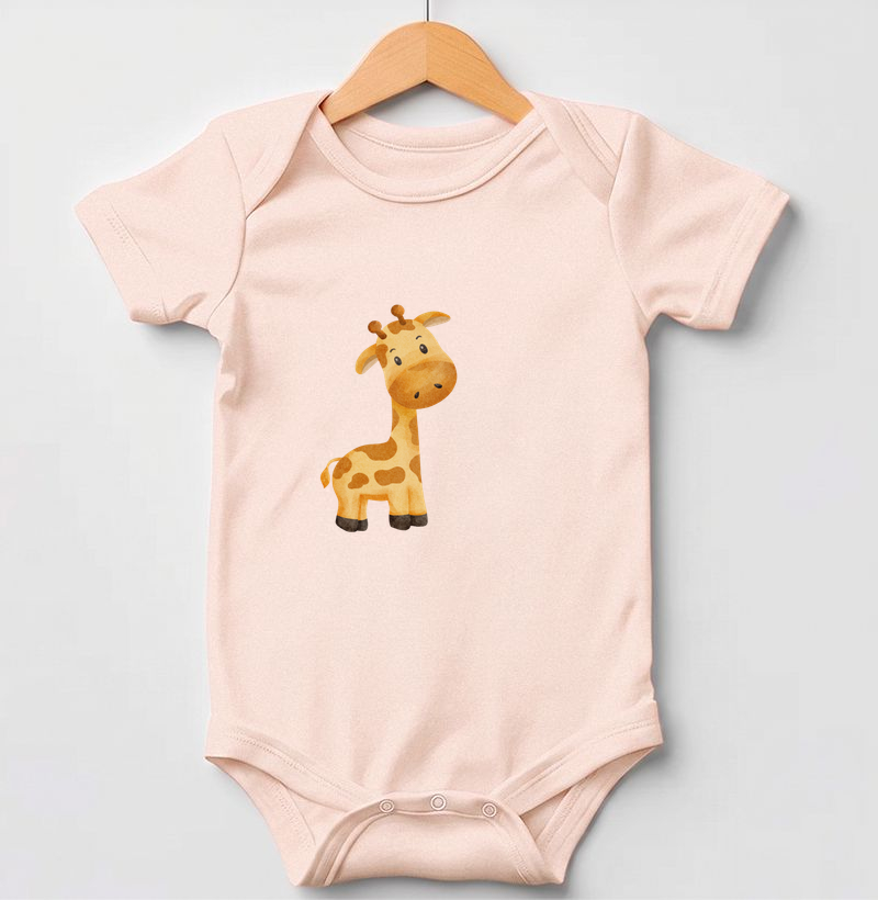 Body Infantil Girafinha Fofa. Coleção Kids. Meninos e Meninas. Algodão Premium