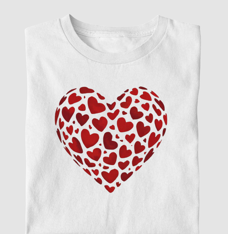 Camiseta infantil coração