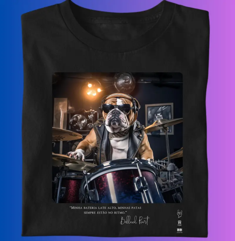 Camiseta Bulldog Ingles "Bullneil Peart"