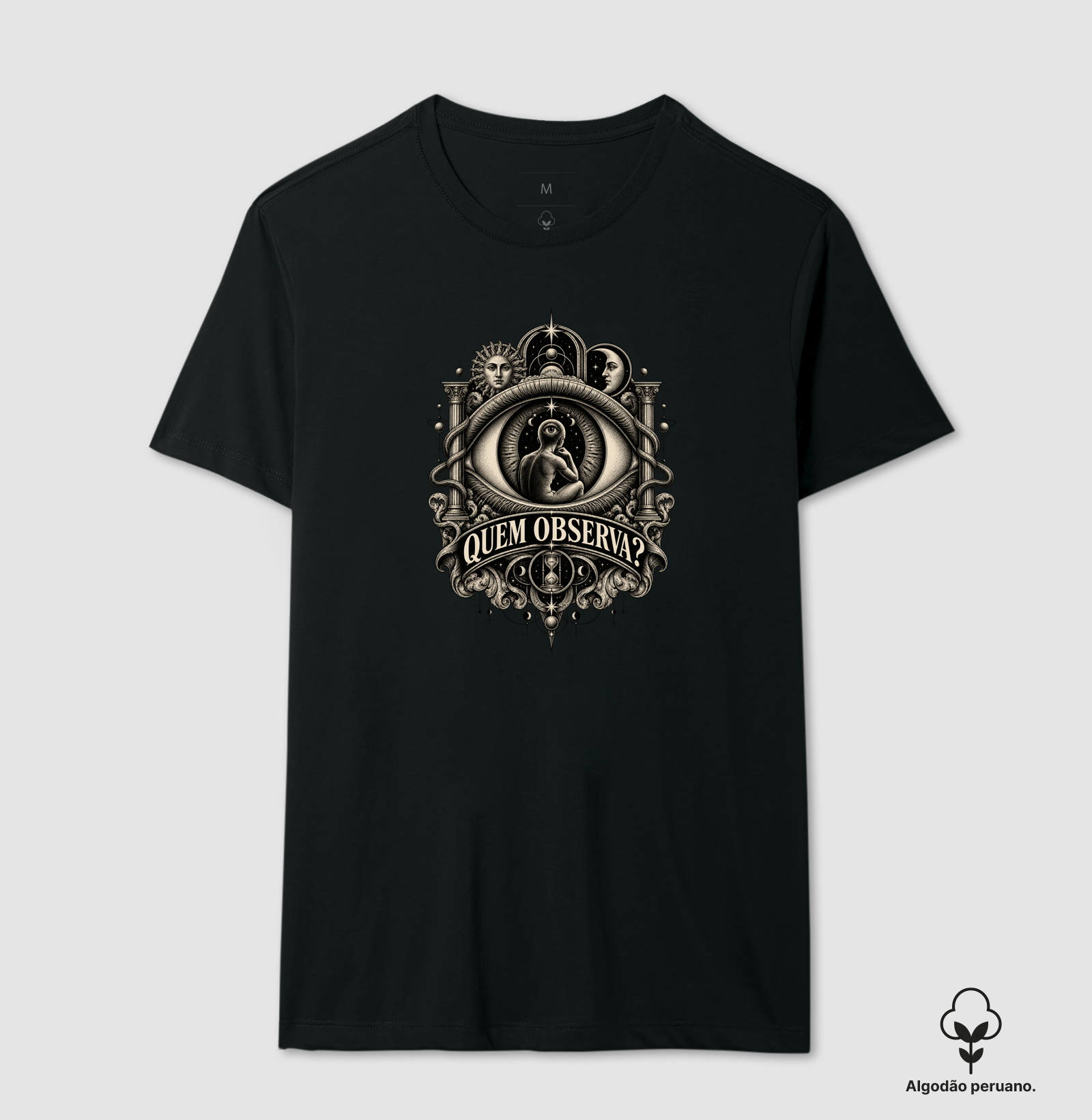 Quem Observa? - Camiseta Algodão Peruano