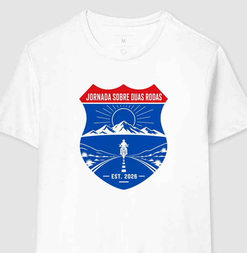 Motociclista — Interestadual — White/Gray — Regular — 100% Algodão