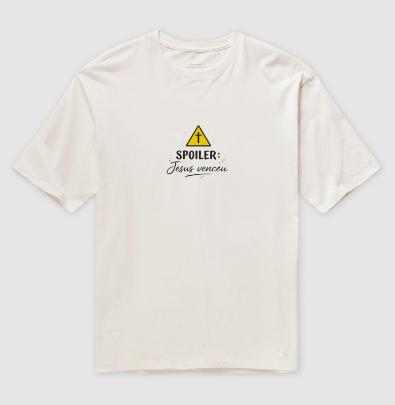 Camiseta Oversized Spoiler Jesus Venceu