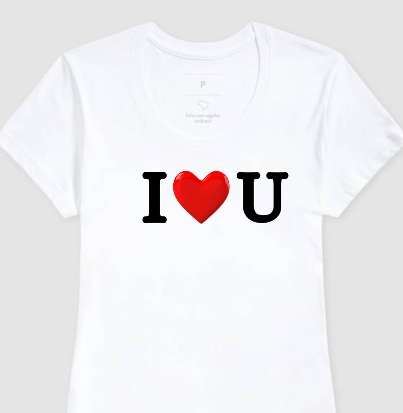 Camiseta Feminina Baby Look MS Love You