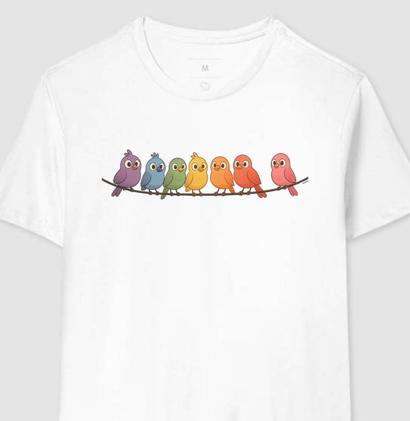 camiseta Passarinhos da Diversidade