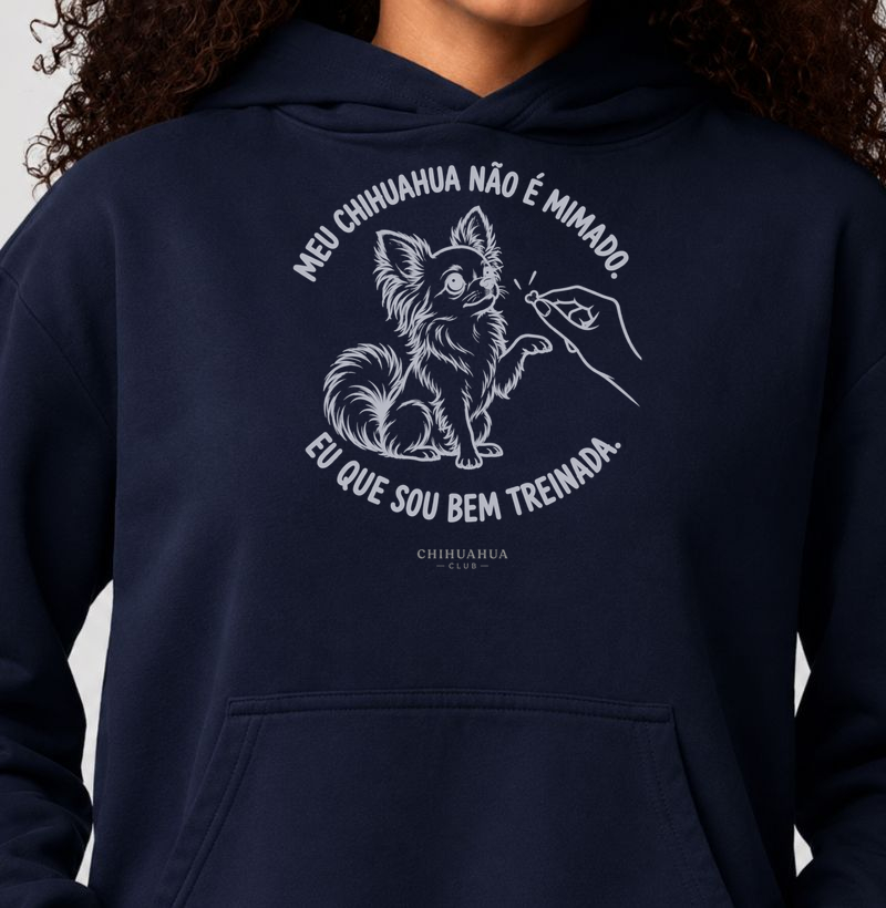 Meu chihuahua não é mimado. - Hoodie Moletom
