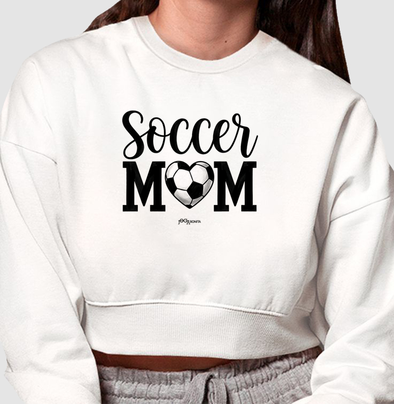 feminina de futebol estampa "soccer mom" joga bonita