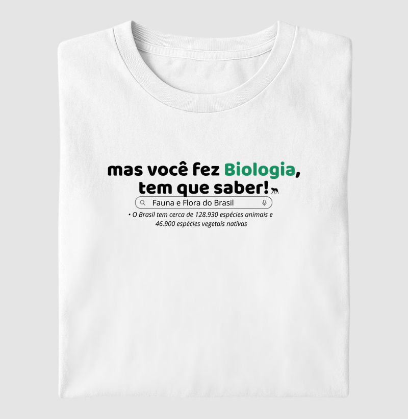 Biólogo tem que saber