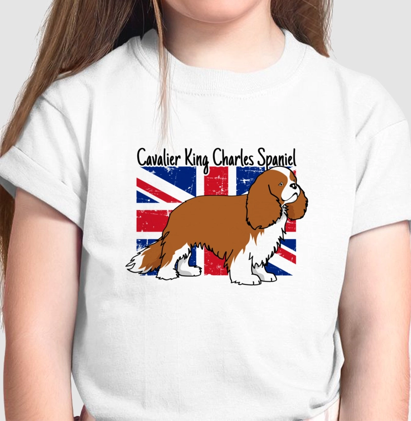 Camiseta Infantil Cavalier King Charles Spaniel Modelo 03