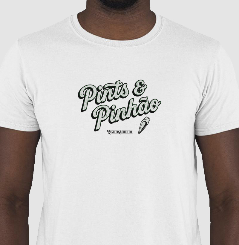 Camiseta Pints & Pinhão – Cultura Sulista | Estilo Country Brasileiro