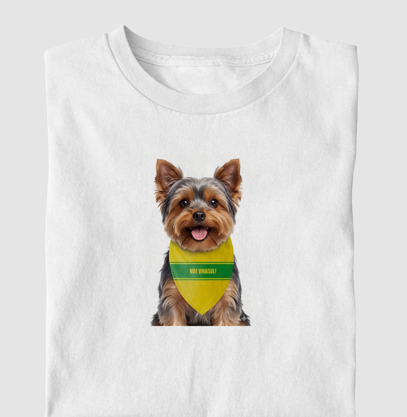 Camiseta Yorkshire Vai Brasil | Copa Pet Edition