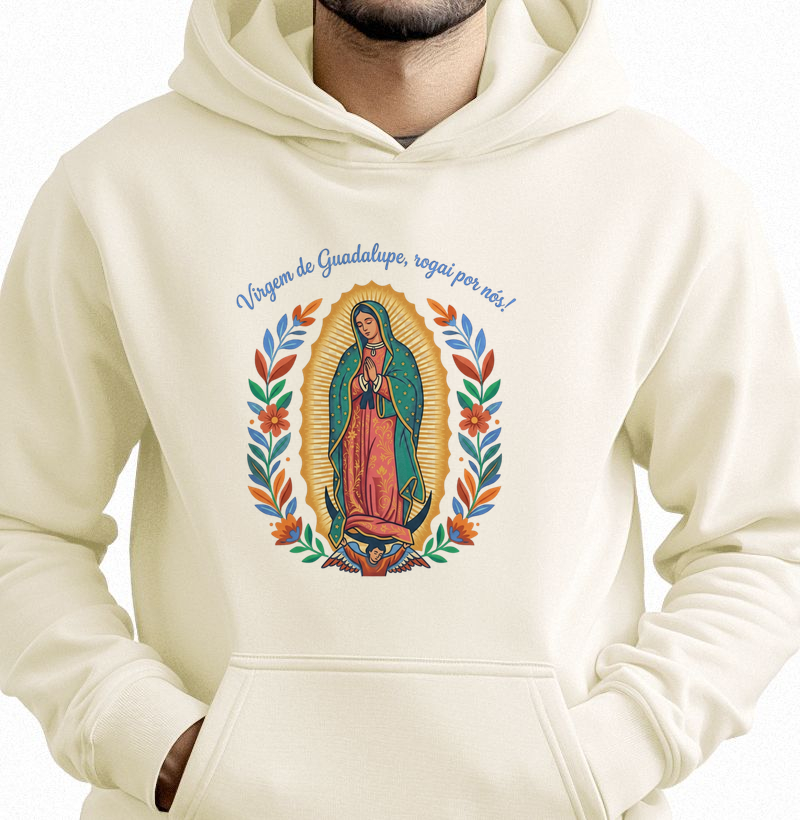 Hoodie Moletom Nossa Senhora de Guadalupe Rogai Por Nós
