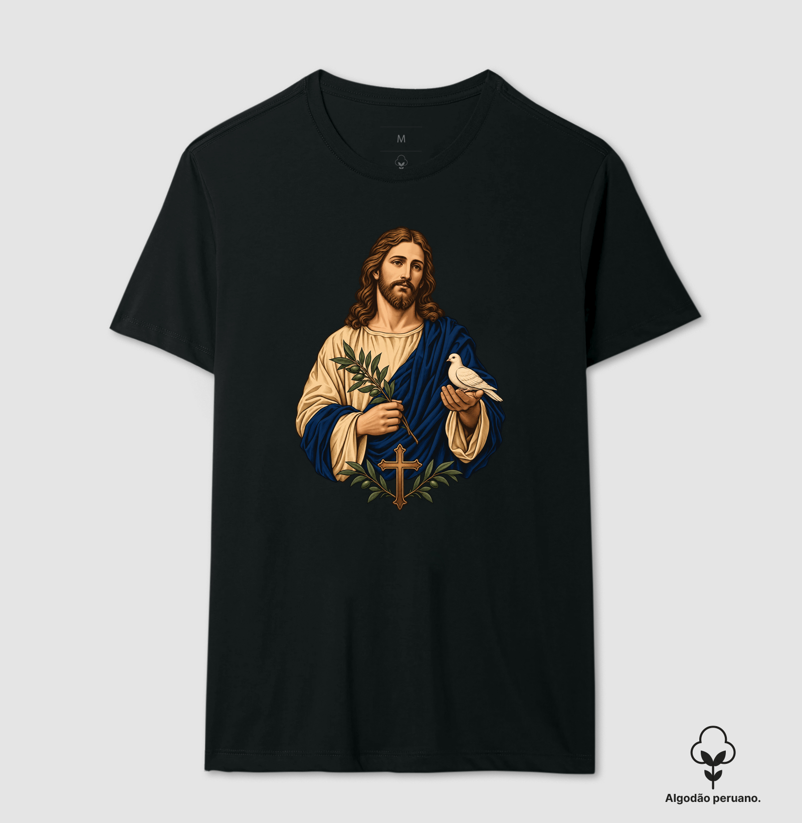 Cristo da Paz - Cristo Vivo - Camiseta Algodão Peruano