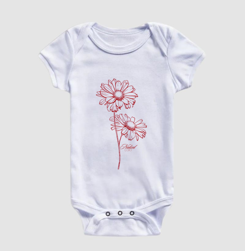 Body Flor Margarida Algodão Premium