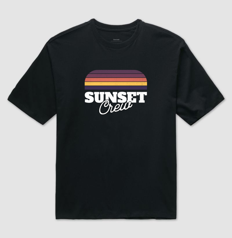 Camiseta Oversized - Sunset Crew