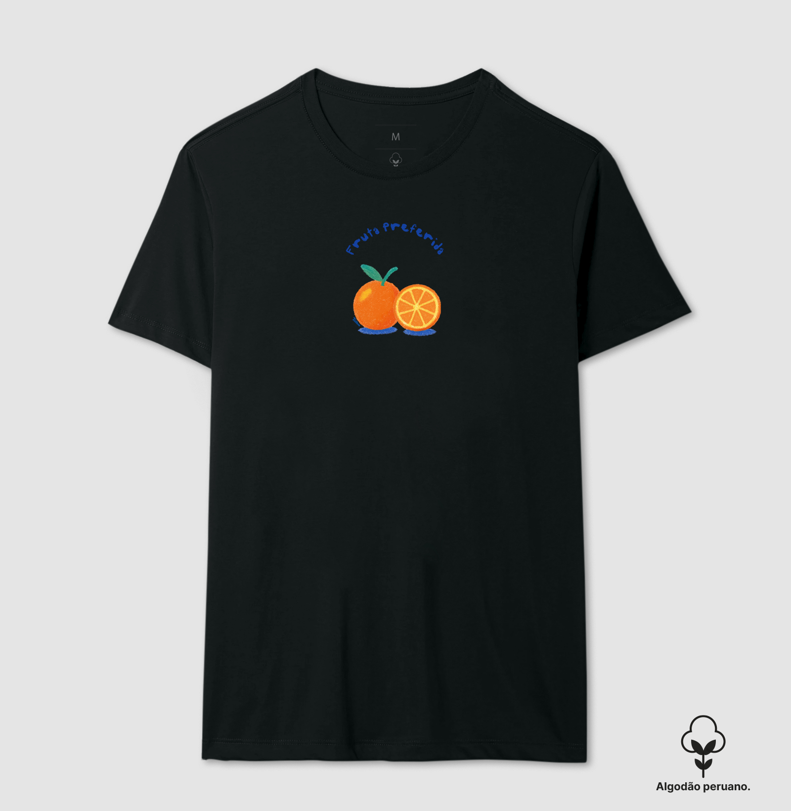 Camiseta de Algodão Peruano "prefiro laranja"