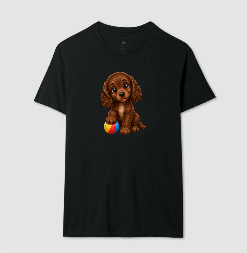 Cocker Marrom - Desenho Animado - Camiseta