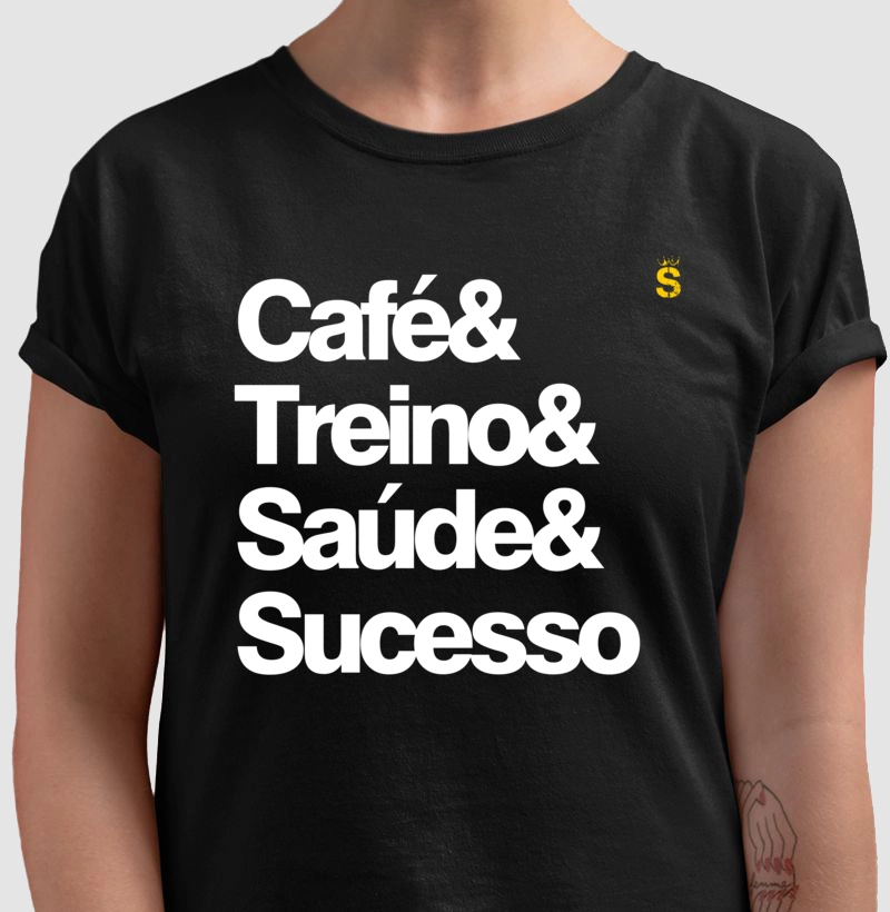 Cafe e treino e saude e sucesso