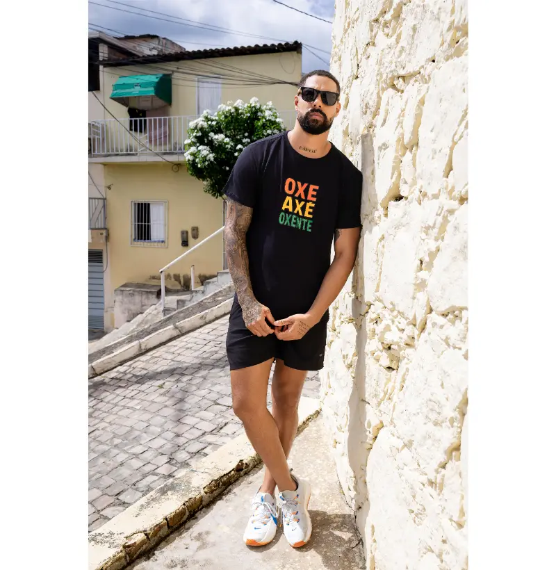 Camiseta Oxe, Axé, Oxente! Coleção Baianês. Algodão Premium 