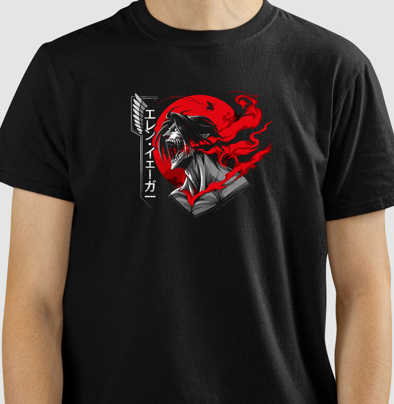 Titã de Ataque Eren Yeager Katakana