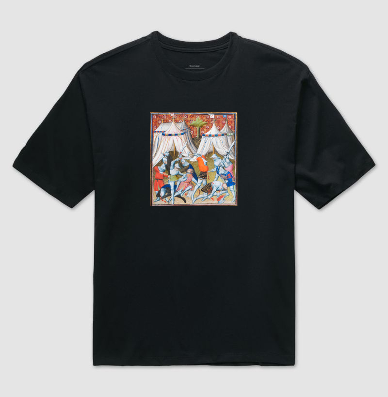Camiseta A Noite das Lâminas – Conflito Medieval em Campo - Camiseta Oversized