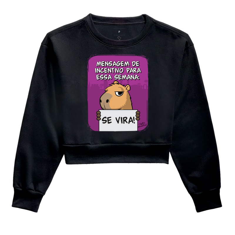 Camiseta Capivara Se Vira - Cropped Moletom