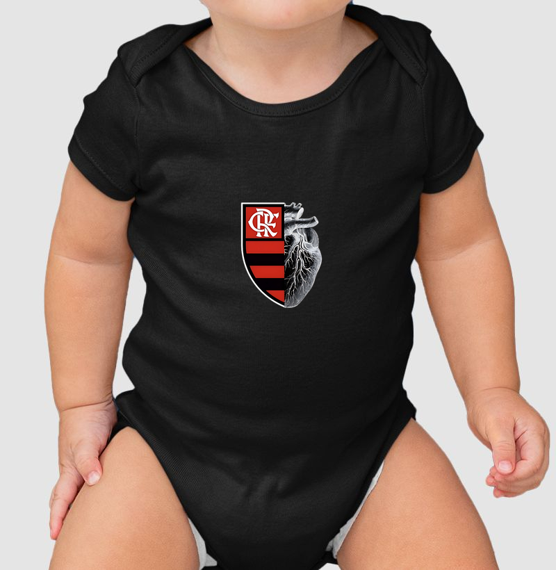 Body Infantil Mengão escudo+coração