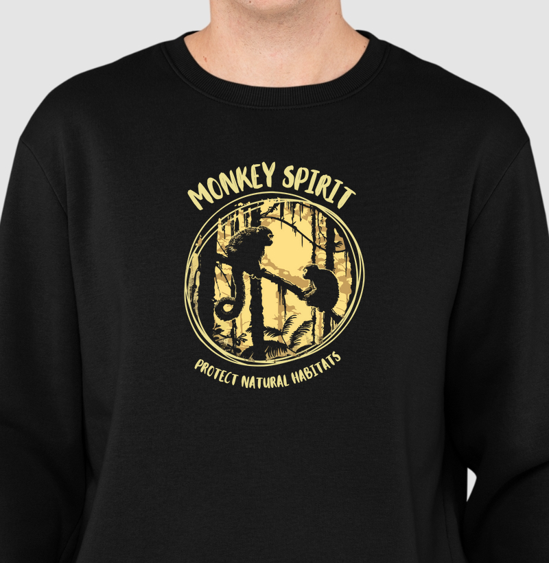 Suéter Moletom Slim Monkey Spirit - Protect Natural Habitat II