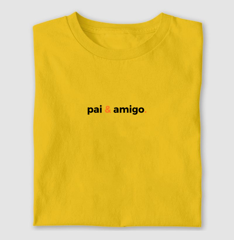 Camisa Pai & Amigo Preto & Laranja