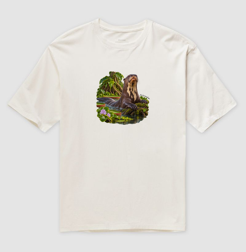 Ariranha - Coleção Fauna Brasileira - Camiseta Oversized