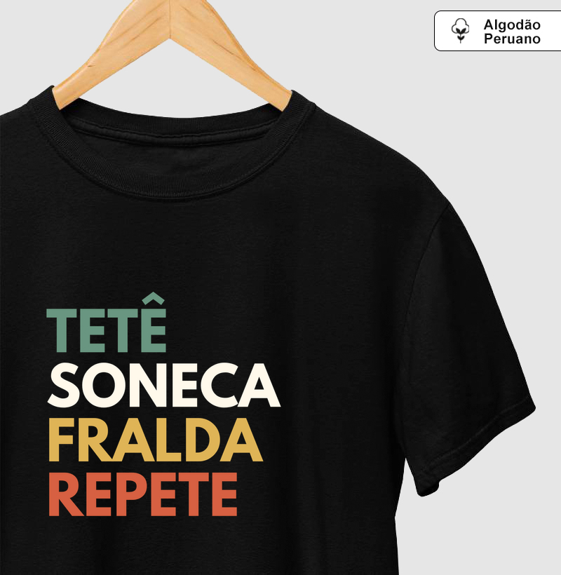 Tetê, Soneca, Fralda, Repete Algodão Peruano - A Jornada do Puerpério