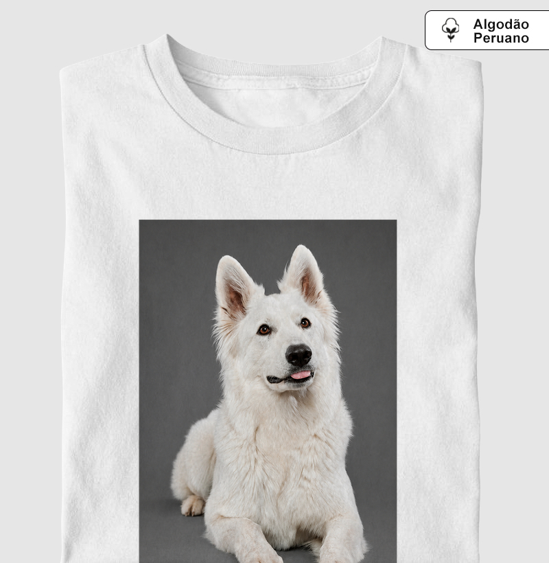 Canadian White 🤍🐾 - Camiseta Algodão Peruano