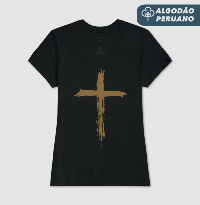 Cruz Pincelada - Estampa Dourada