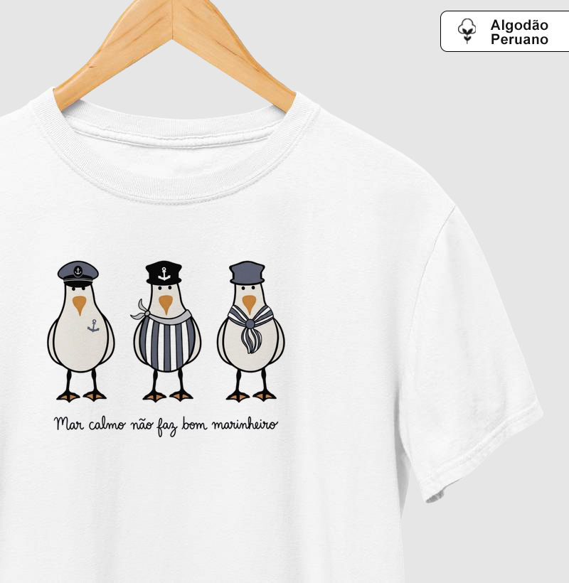 Mar calmo não faz bom marinheiro Algodão Peruano