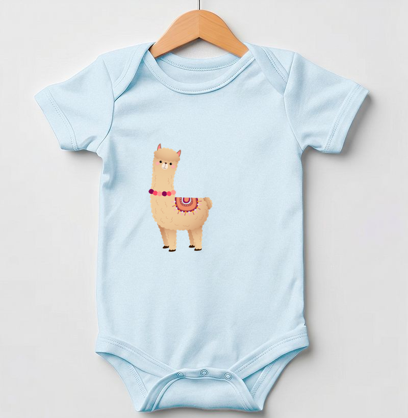 Body Infantil Lhama Fofa. Coleção Kids. Meninos e Meninas. Algodão Premium