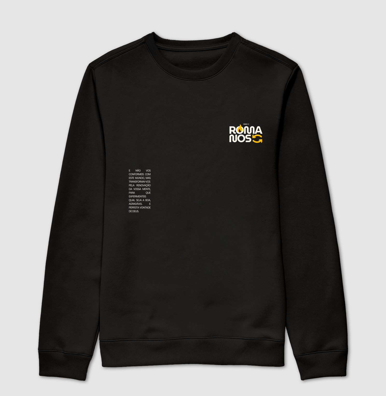 Camiseta Romanos 12:2 Versículo Lateral