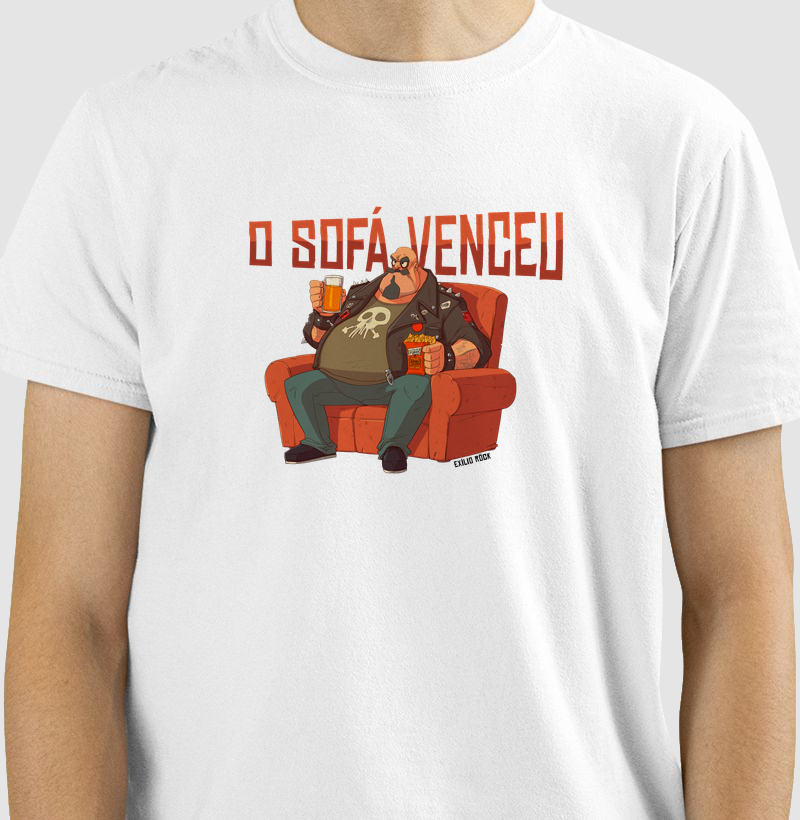Camiseta A Batalha Final: Mosh vs Sofá - Rock Lifestyle | Exílio Röck