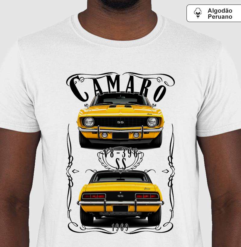 Camiseta em algodão peruano Camaro SS vintage