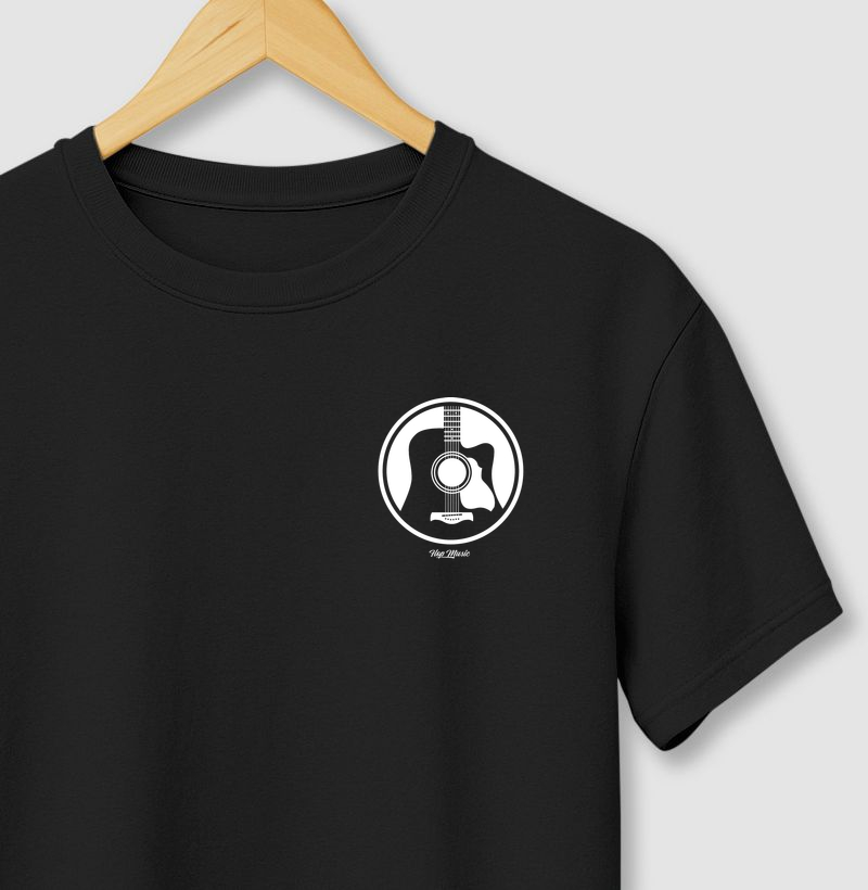 Acoustic Guitar Circle Minimalist - Camiseta