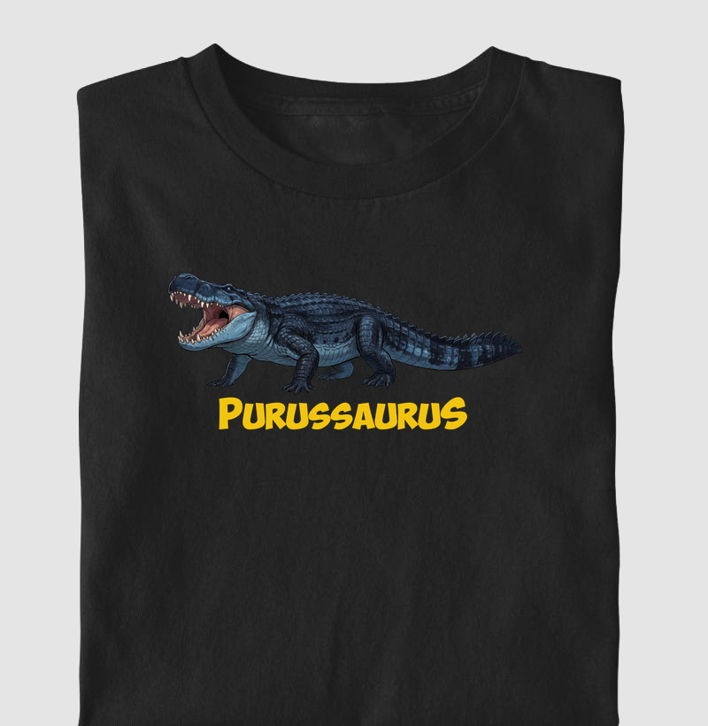 Camiseta Dinossauro Purussaurus Algodão Premium Dinoloco