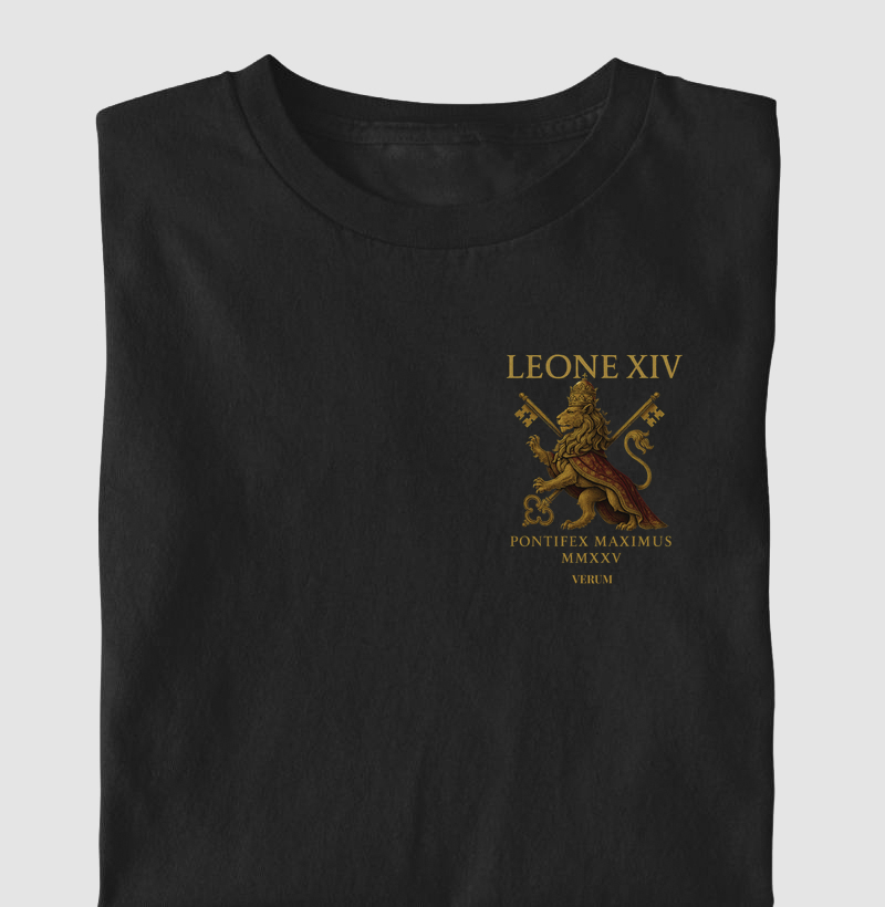Camiseta Papa Leone I camiseta estampa minimalista
