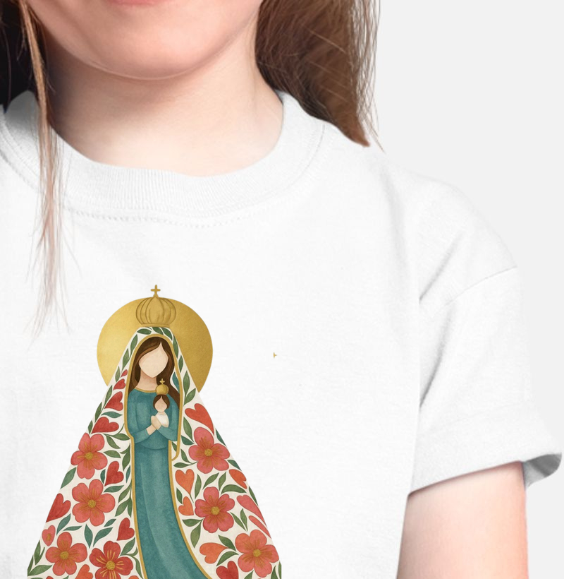 Maria ventindo flores